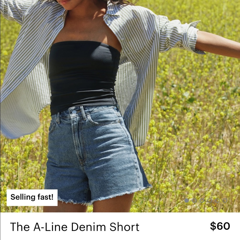 Everlane A-Line Denim Shorts Size 29